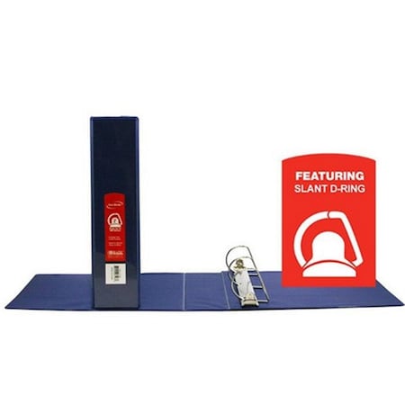 Roomfactory Bazic 2in Blue Slant D-Ring View Binder w/ 2 Pockets, 12PK RO975887